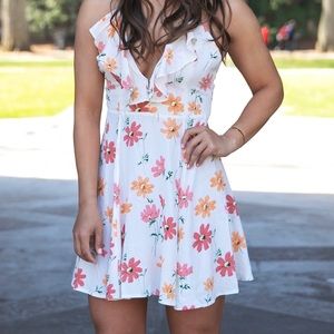 PrivacyPlease white floral dress